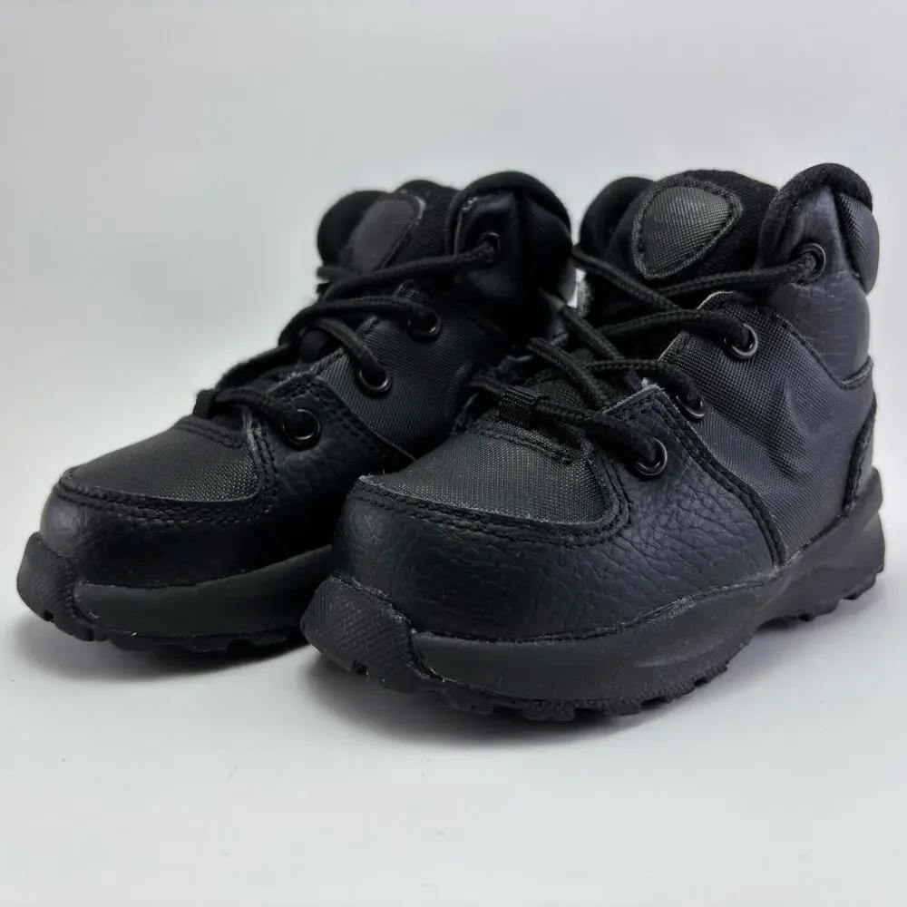 NIKE “Manoa” Black Leather Toddler Boots Size 5C